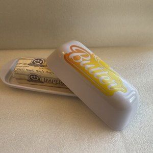 Single Stick Butter Dish Storage Container W/ Design